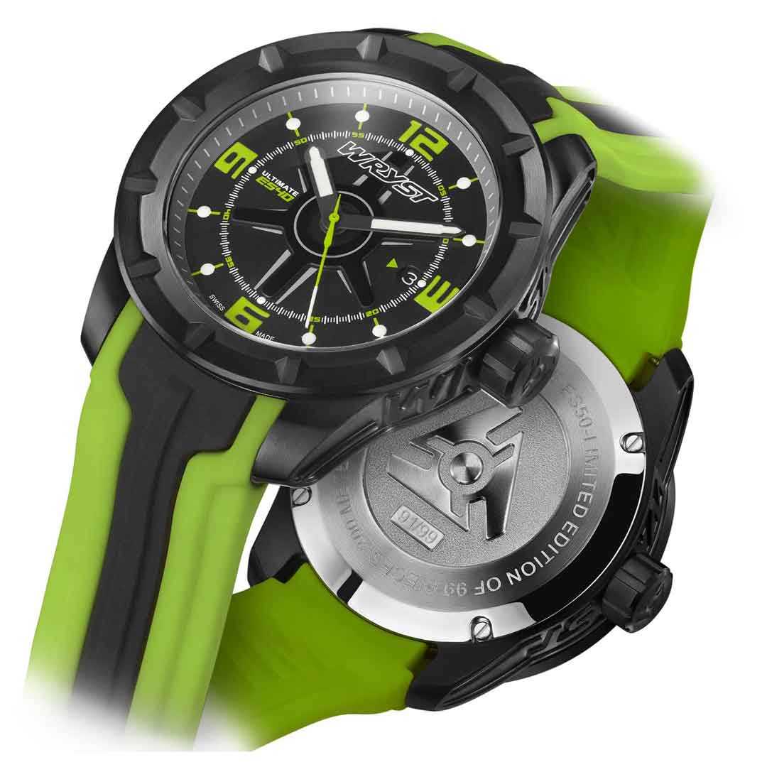 Swiss black waterproof watch