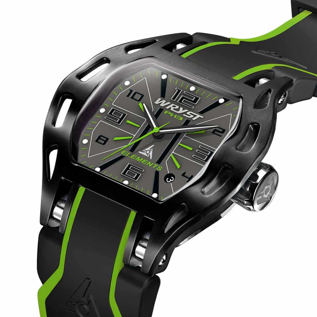 Montre de Sport Noire et Verte PH3