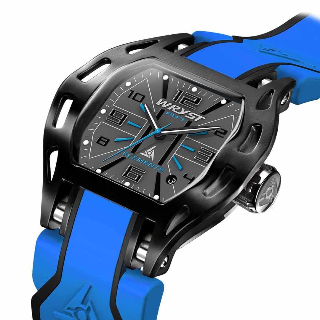 Reloj negro y azul de edición limitada