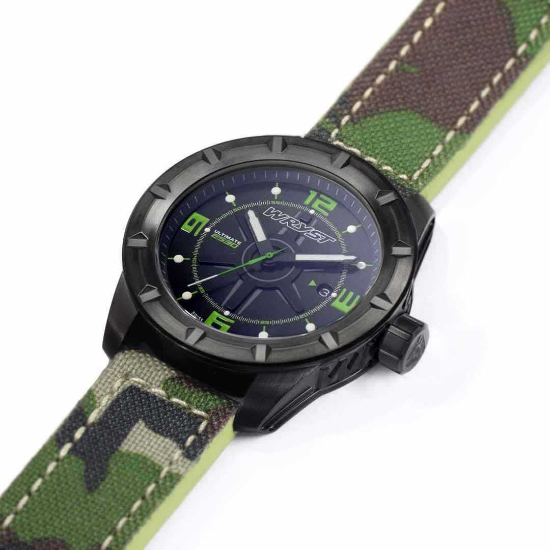 Schwarze DLC Militärische tarnung uhr