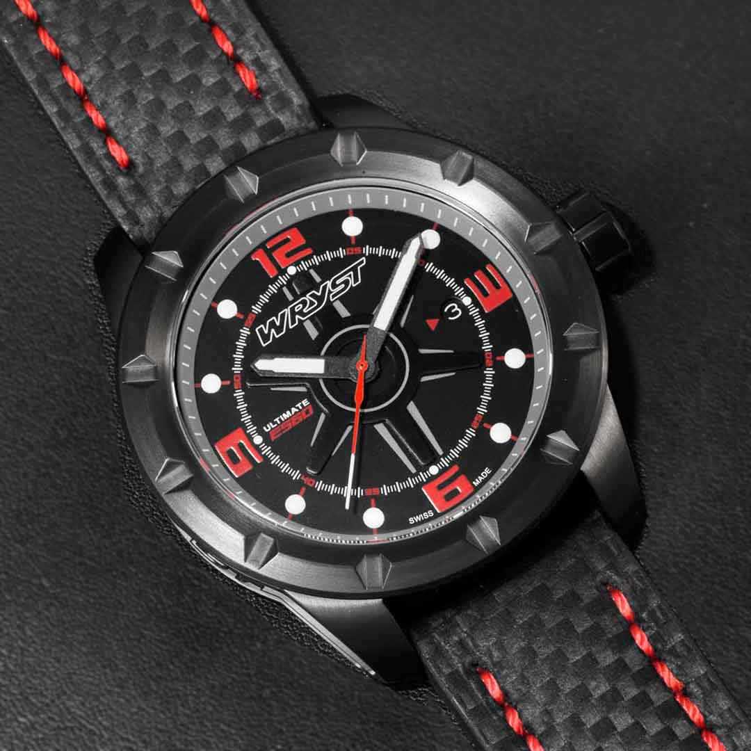 Reloj negro Wryst fibra de carbono