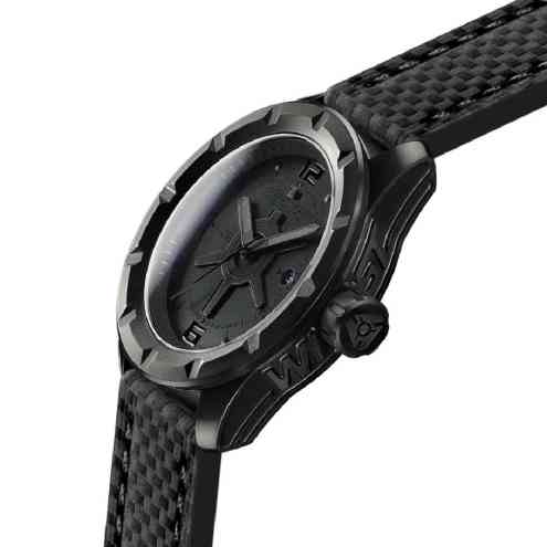 Montre noire inrayable Wryst ES20 Revetement resistant DLC Noir