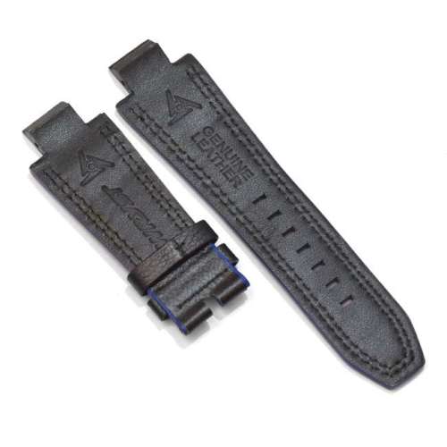 Black and Blue Leather Bracelet NX3