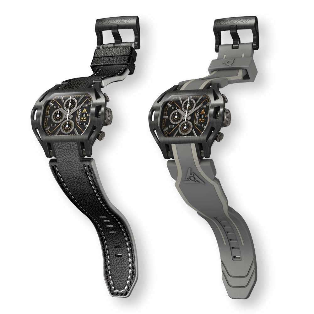 Montre Force SX210 en cuir noir avec deuxième bracelet inclus