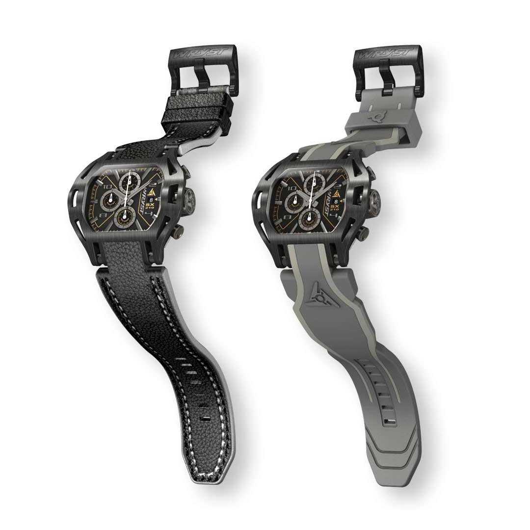 Force SX210 Black Leather Watch mit kostenlosem zweiten Armband Wryst SX210 Black Leather Watch mit kostenlosem zweiten Armband
