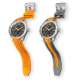 Stainless Steel Orange Watch for Men