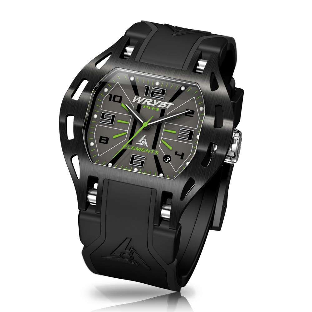 Black and green outdoor watches