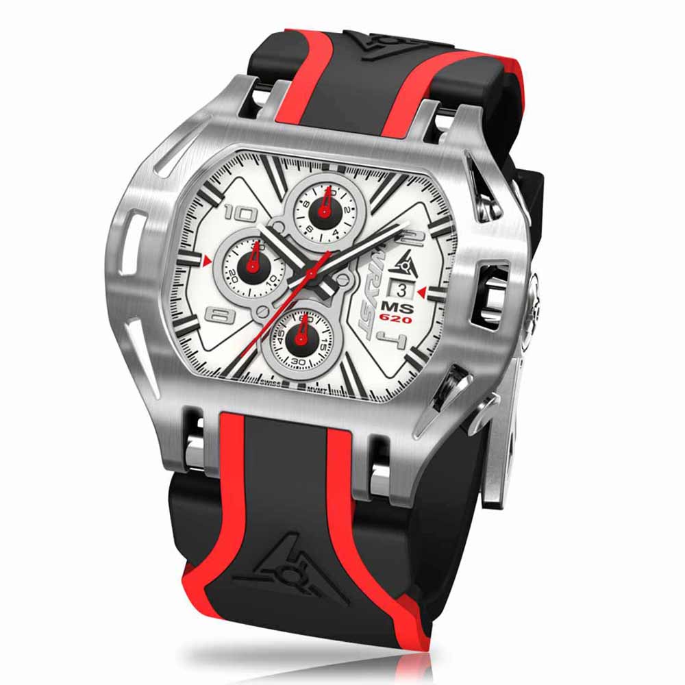 Reloj Wryst automático Racer SX4 en negro y rojo