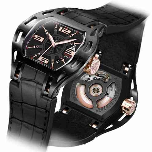 Montre Wryst 2824 Skelette noire avec movement ETA 2824