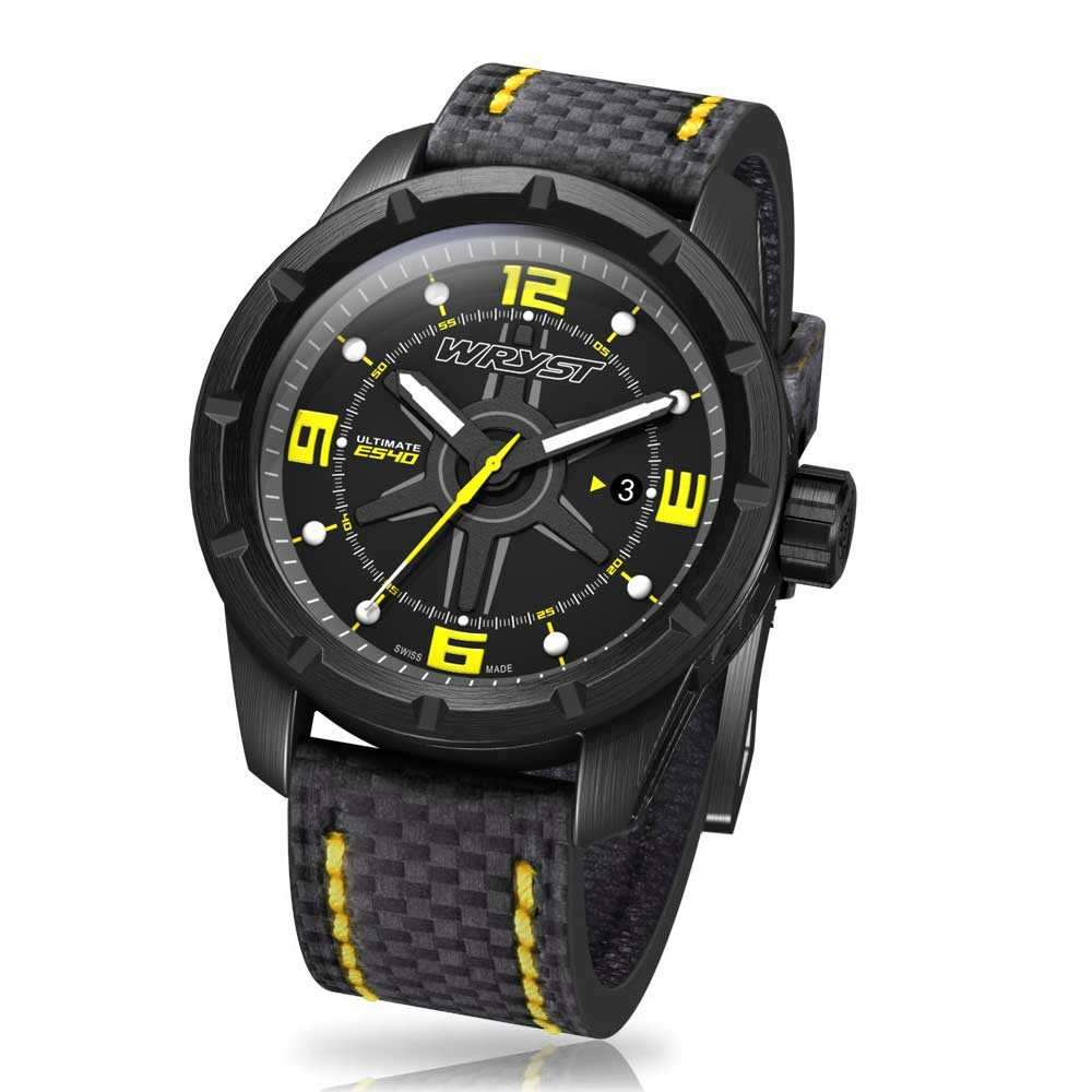 Black Ultimate ES40 Watch with Carbon Fiber Bracelet