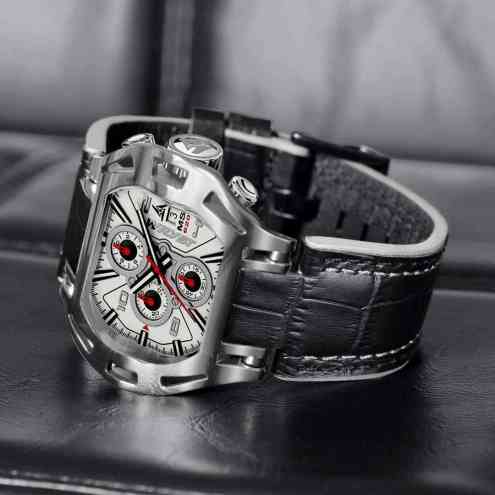Reloj de cuero de lujo para carreras