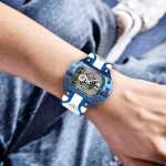 Montre Blanche et Bleue Wryst SX300 en Acier Pour Homme