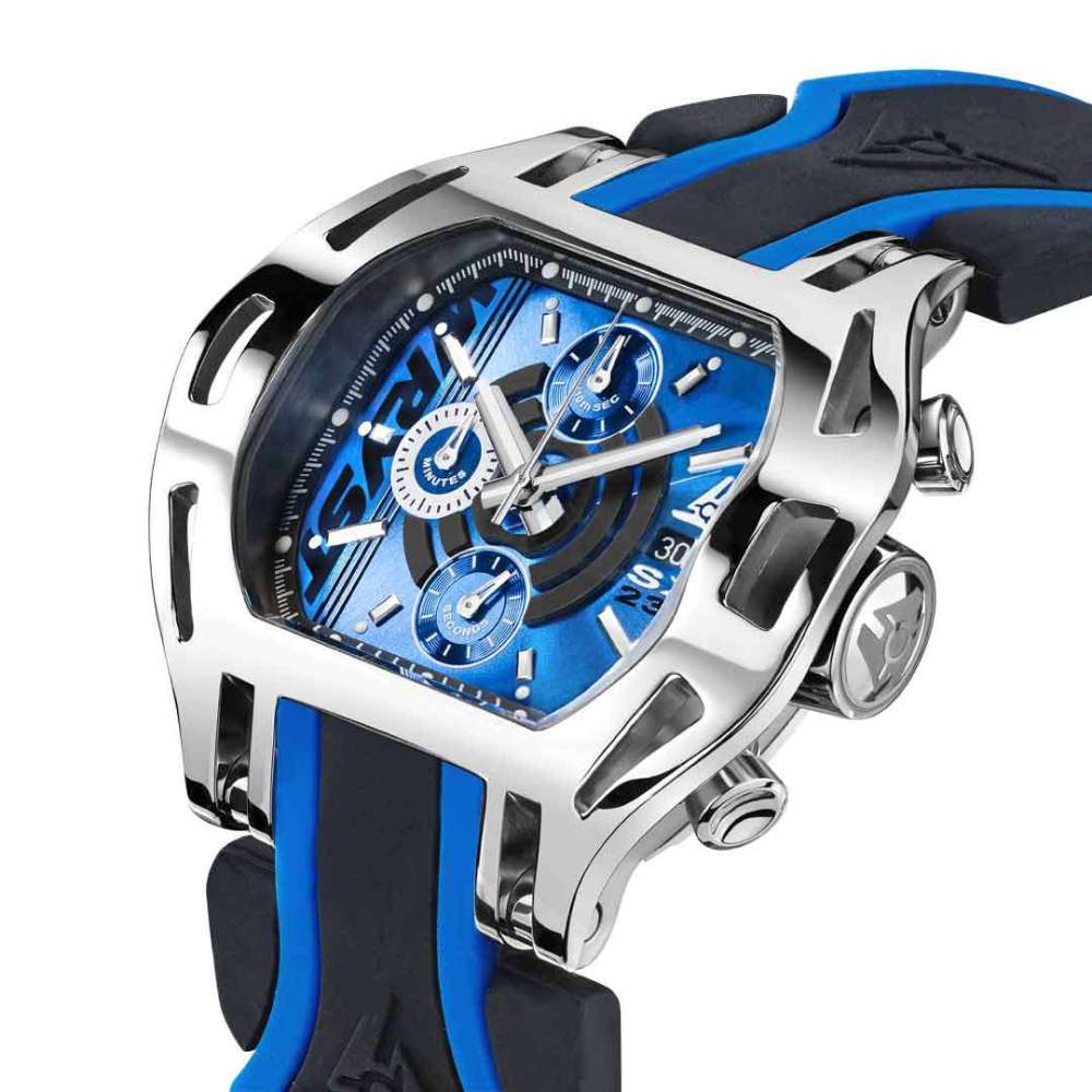 Montre chronographe suisse bleue SX300