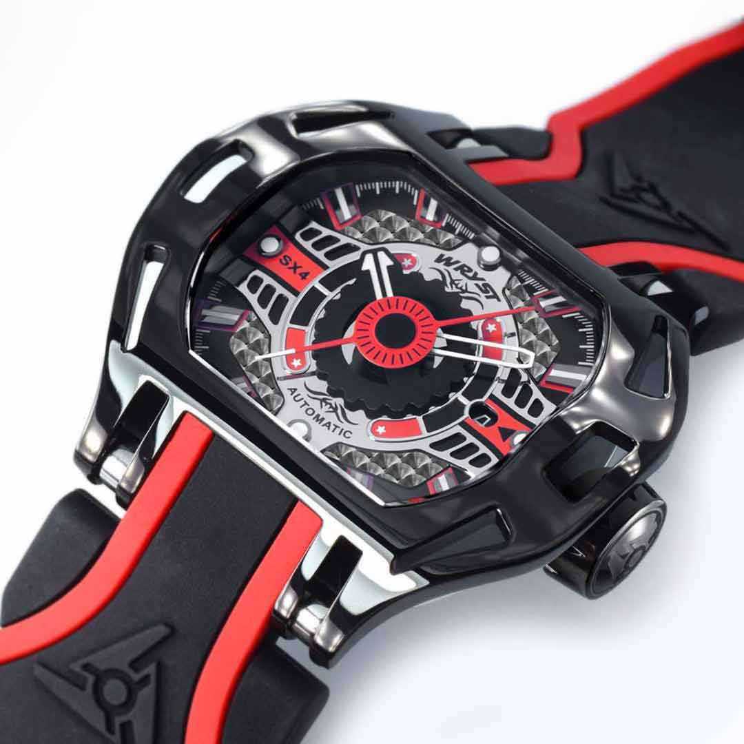 Black Automatic Watch Wryst SX4 | Motorsport Watch Design for Racing