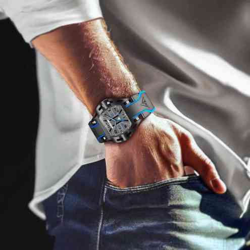 Montre homme bleue Suisse | Modèle Wryst Elements PH7 pour homme
