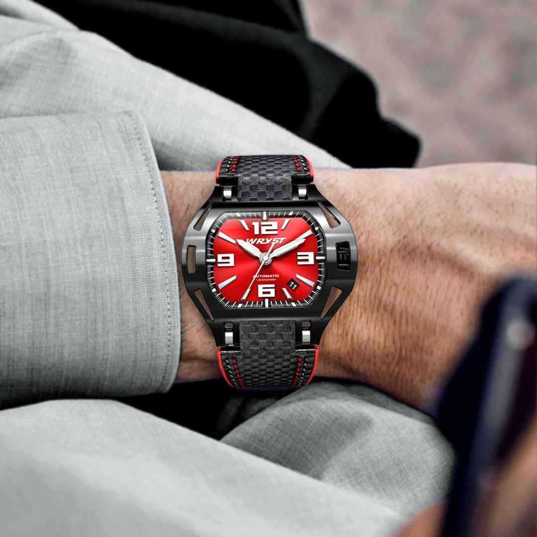 Wryst Red Dial Watch SX8 Swiss Automatic Movement