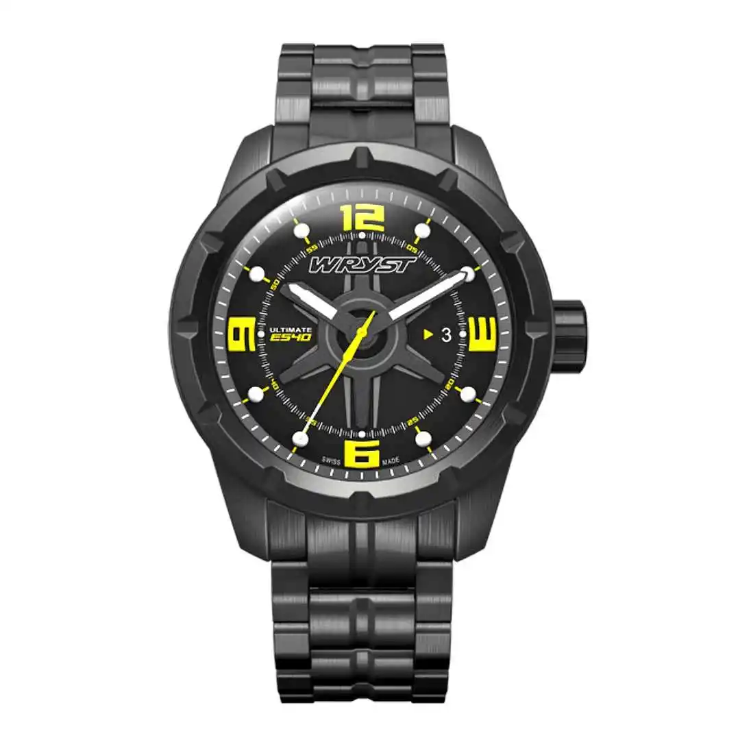 Schwarze Ultimate ES40 Uhr mit schwarzem DLC-Armband