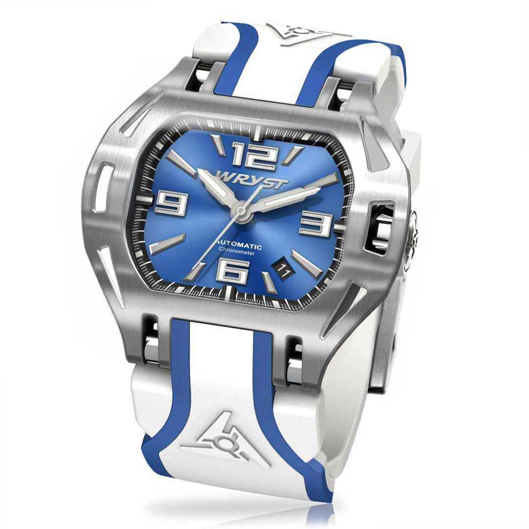 Blue and White Automatic Watch SX7