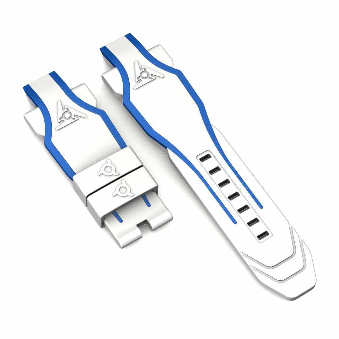 Correas de reloj Wryst en blanco intenso para hombre moderno