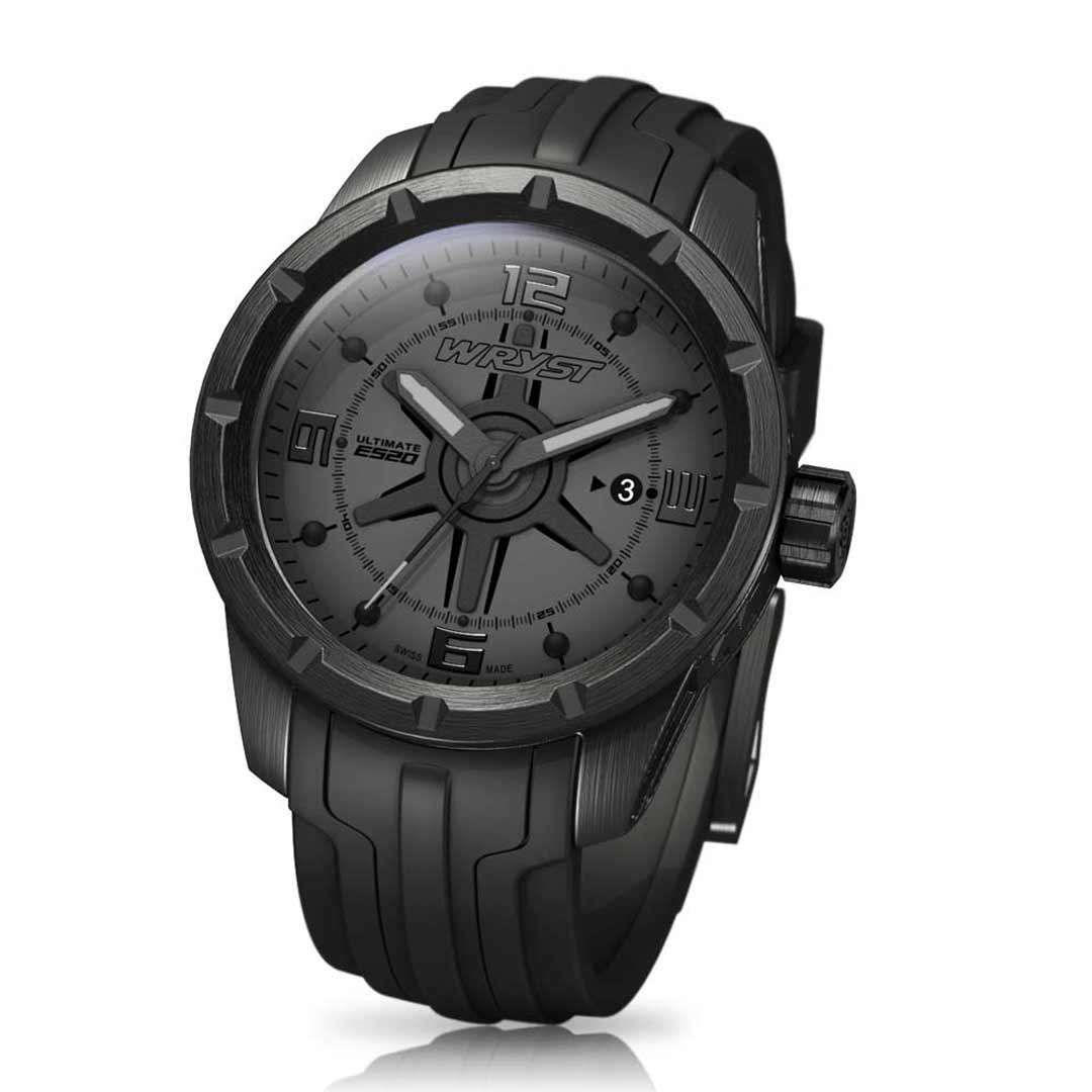 All Black Wryst ES20 Watch