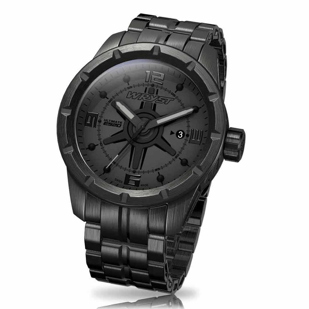 Reloj de acero negro de lujo para hombres Reloj de acero negro de lujo para hombres