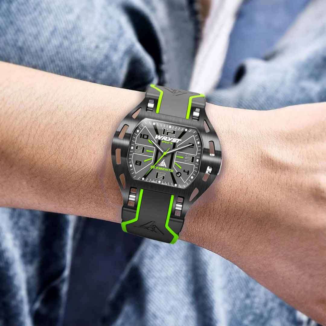 Black Wryst Green Watch