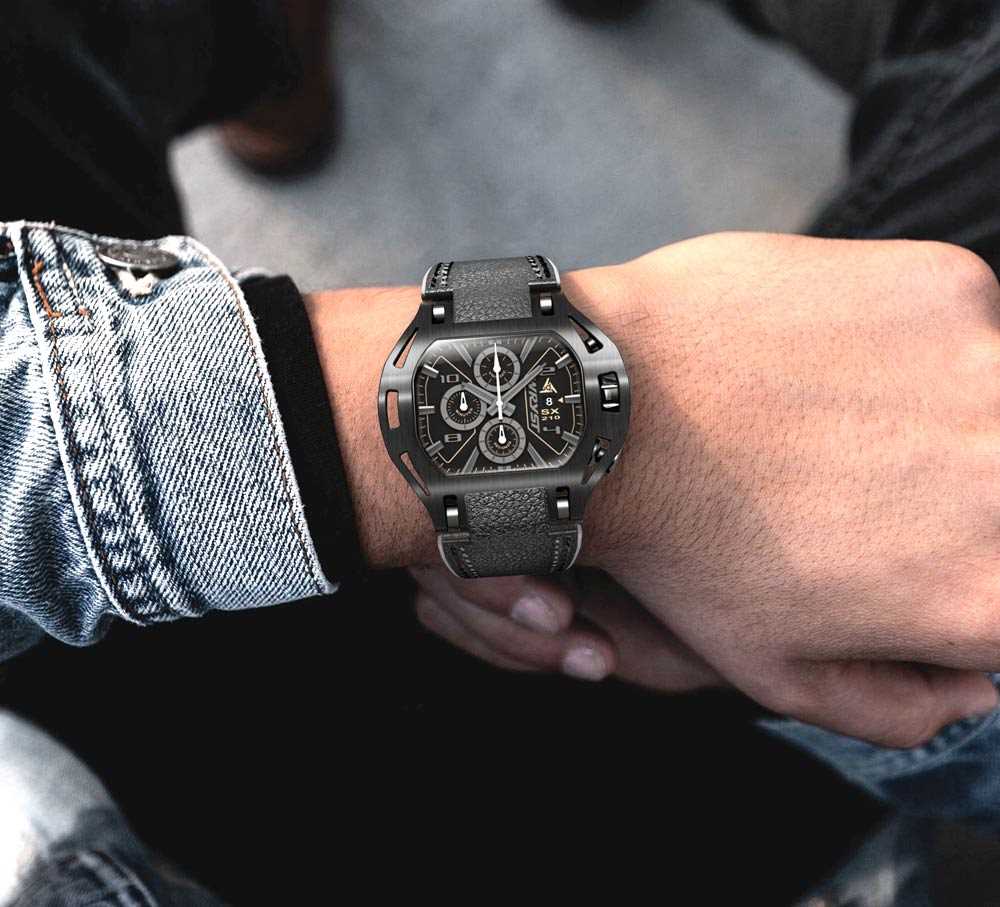 Mens chronograph large watch