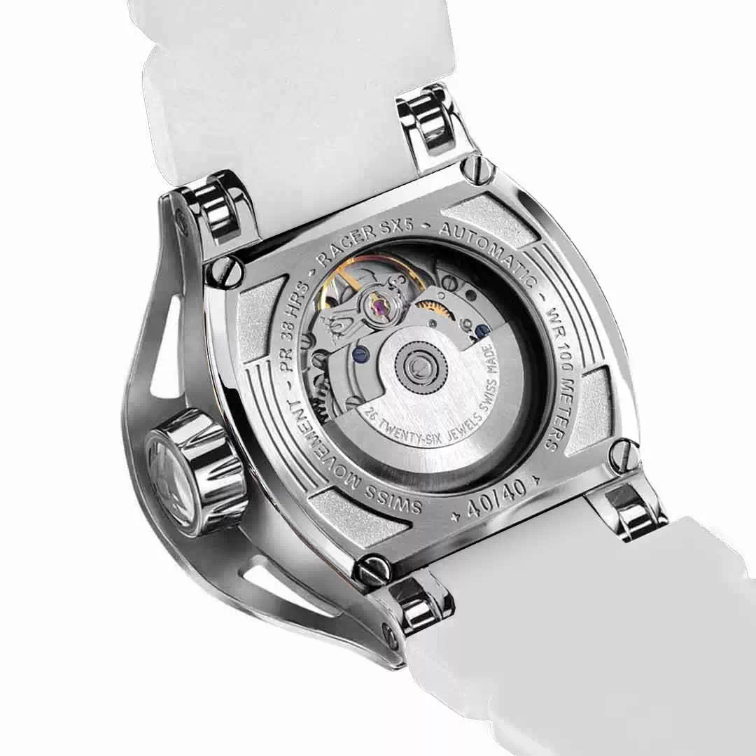 See-Through Back of the Automatic Swiss Watch SX7