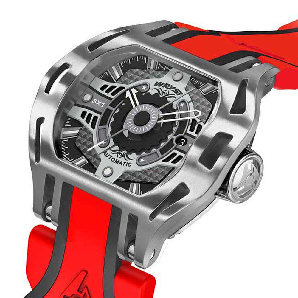 Reloj automático rojo
