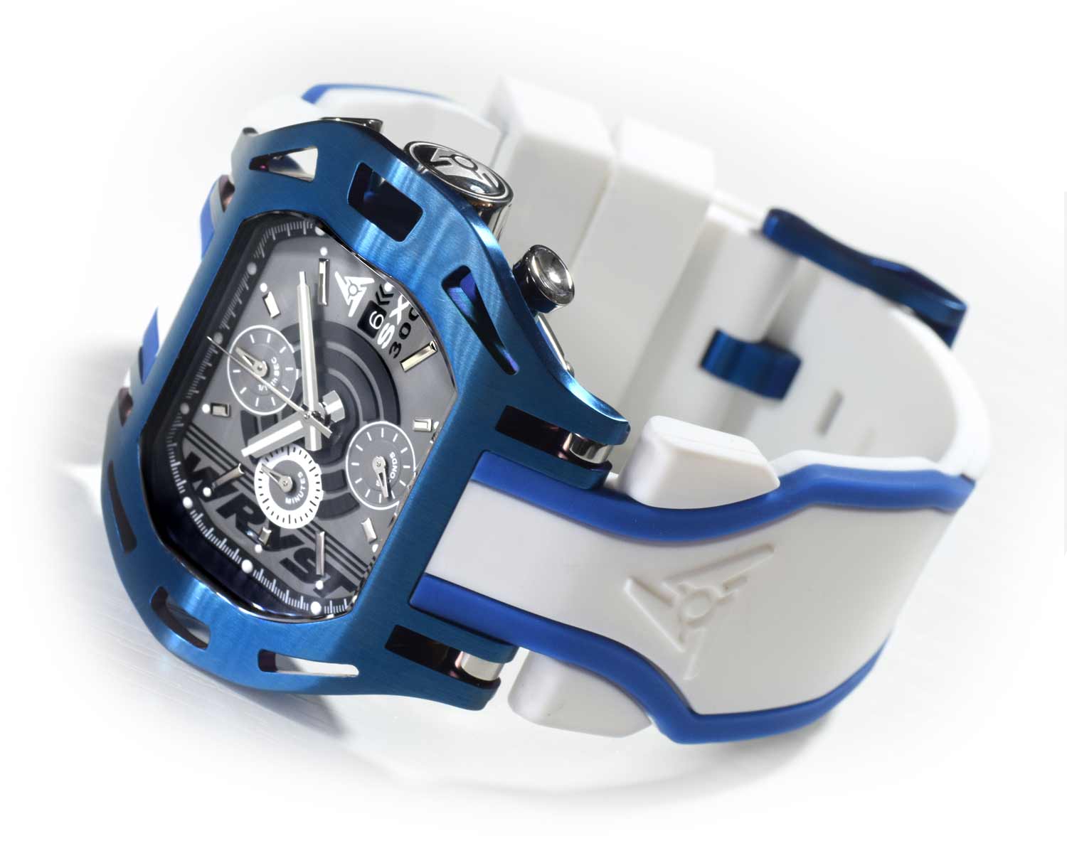 Blue and White Watch for Men SX300