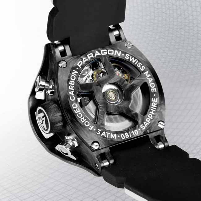 Reloj carbono forjado negro Wryst Paragon