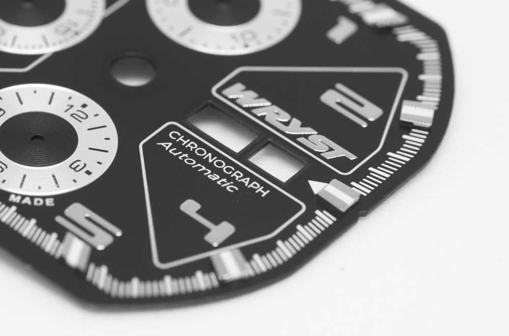 Black Dial Automatic Chronograph Watch ETA7750 Swiss Made