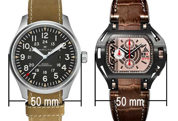 Mens Oversized Watches 50 mm Width