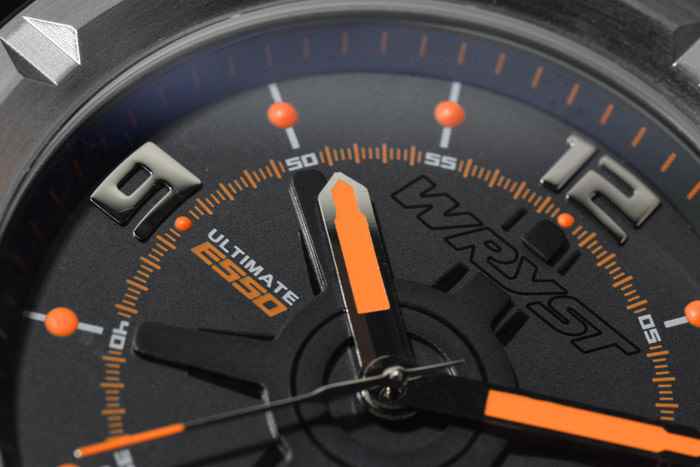 Swiss mens orange watch