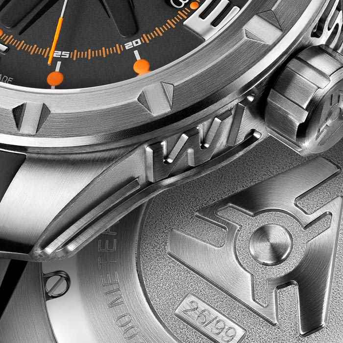 Wryst orange & steel watch ES50