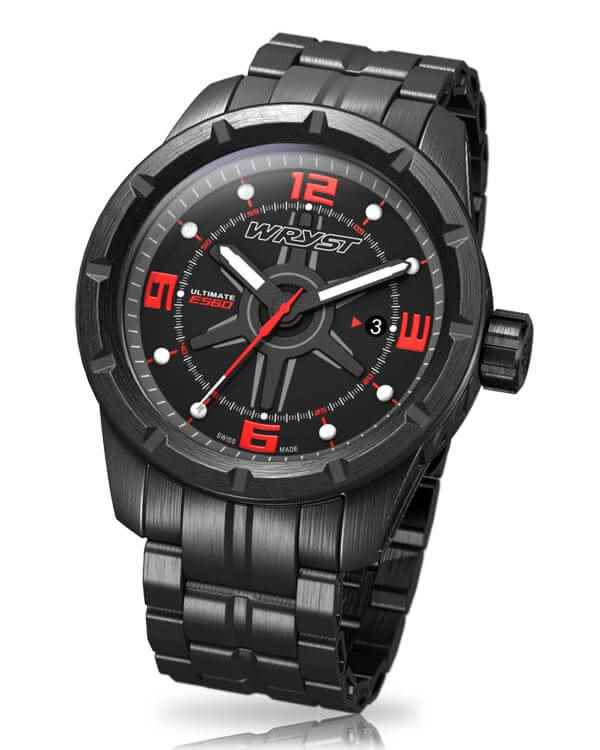 Metal Swiss black stainless steel bracelet