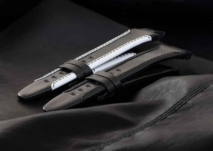 Black Alcantara Leather Watch Bracelet