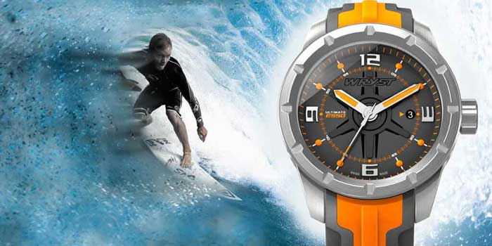 Montres Quartz Noires sports nautiques