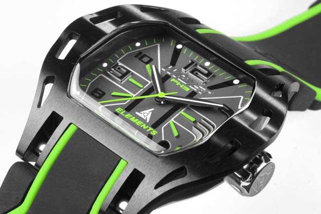 Reloj negro y verde Wryst PH3