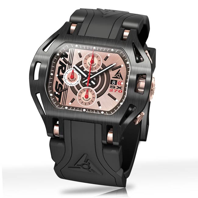 Reloj suizo negro de lujo Wryst Force SX270