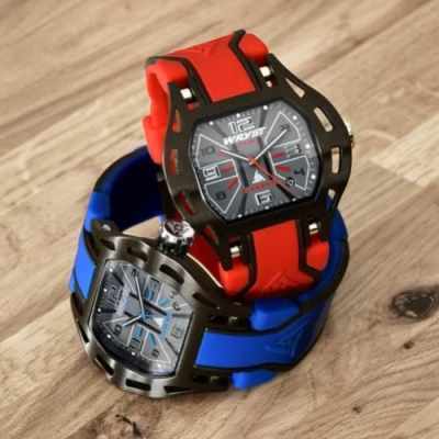 Striking Sports Elements Watch With Colorful Bracelet