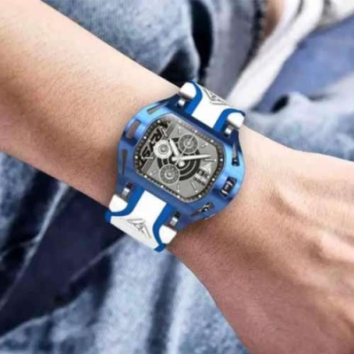 El reloj azul Wryst Force SX300 cronógrafo suizo