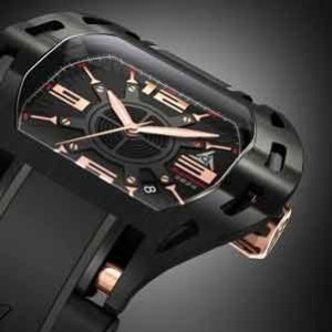 Nouveau bracelet cuir noir montres Wryst automatique 2824