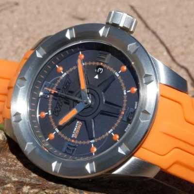 Orange mens ES50 watch for extreme sports Wryst ES50